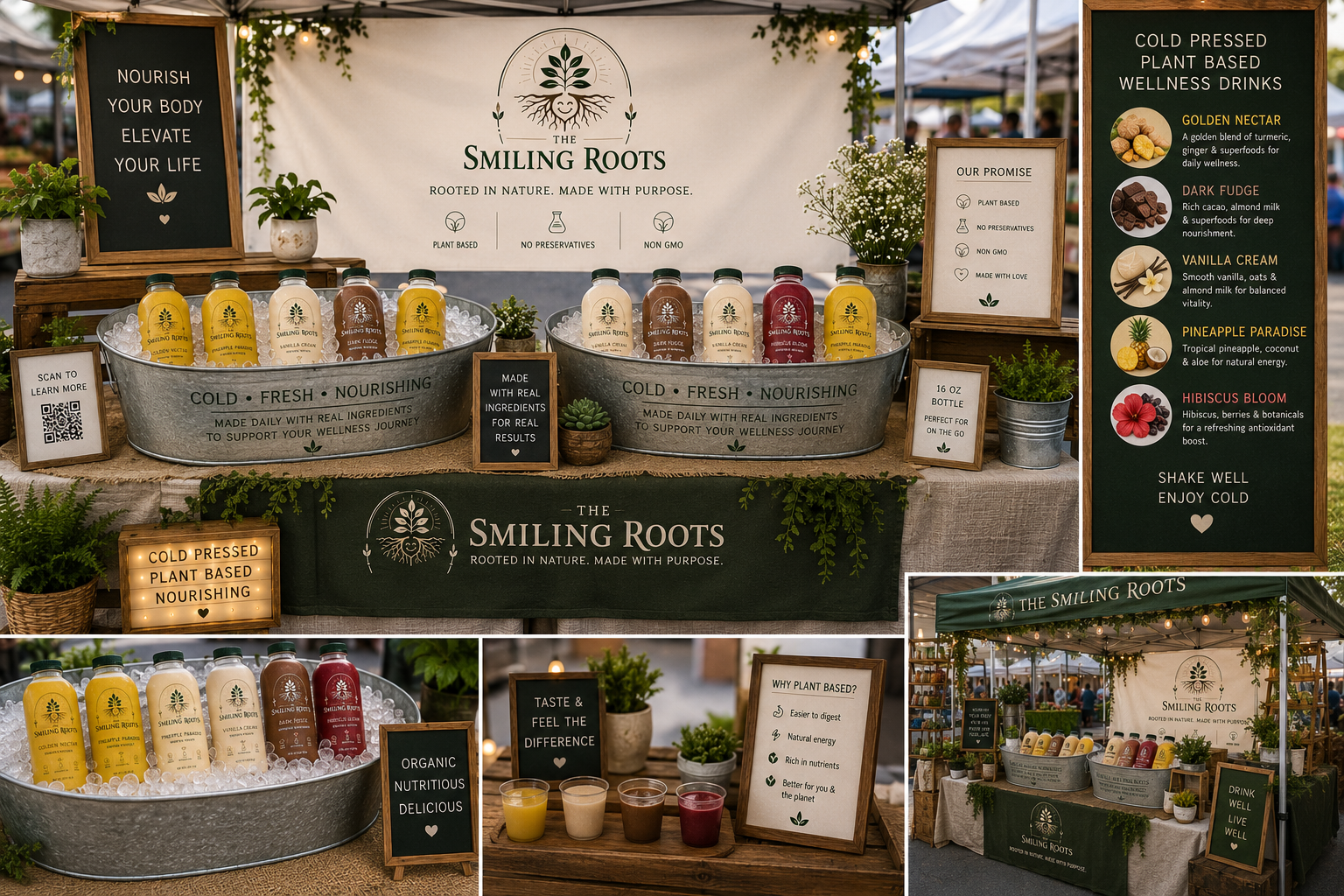 The Smiling Roots at the farmers market